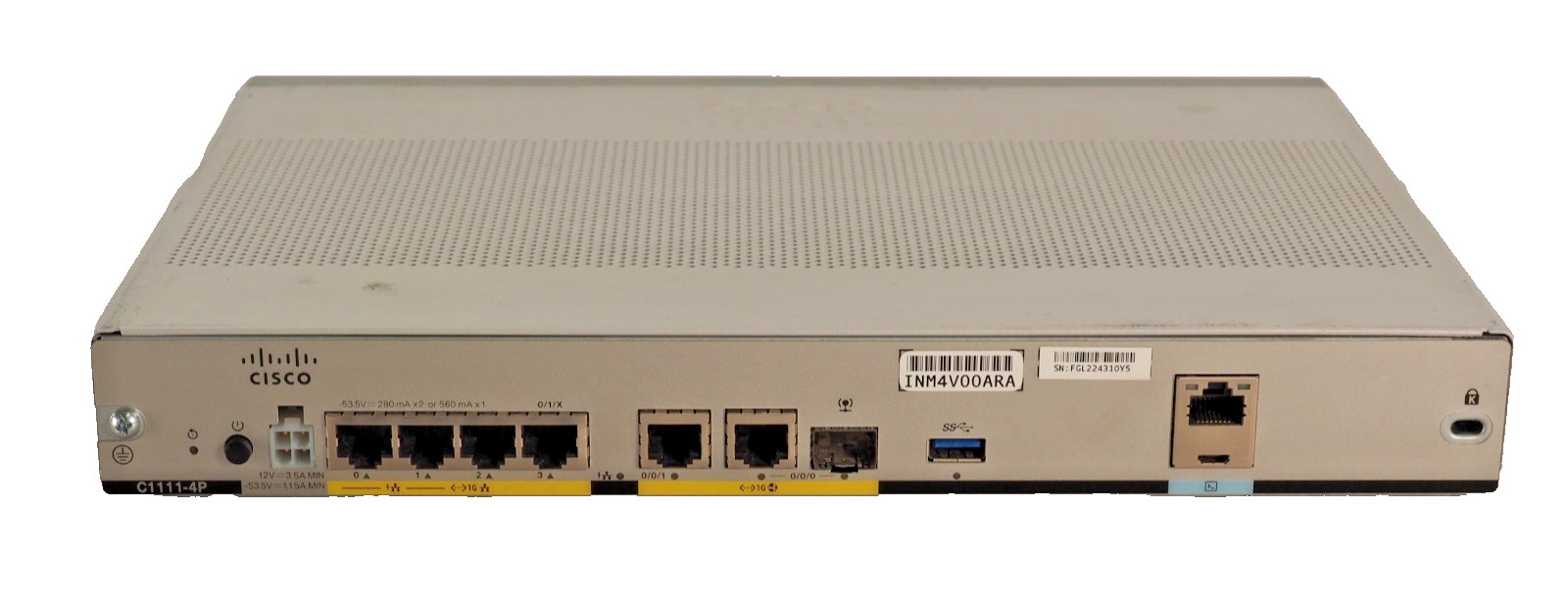 Cisco ISR 1100 Series C1111-4P Integrated Services Router NO PSU 800-47033-01