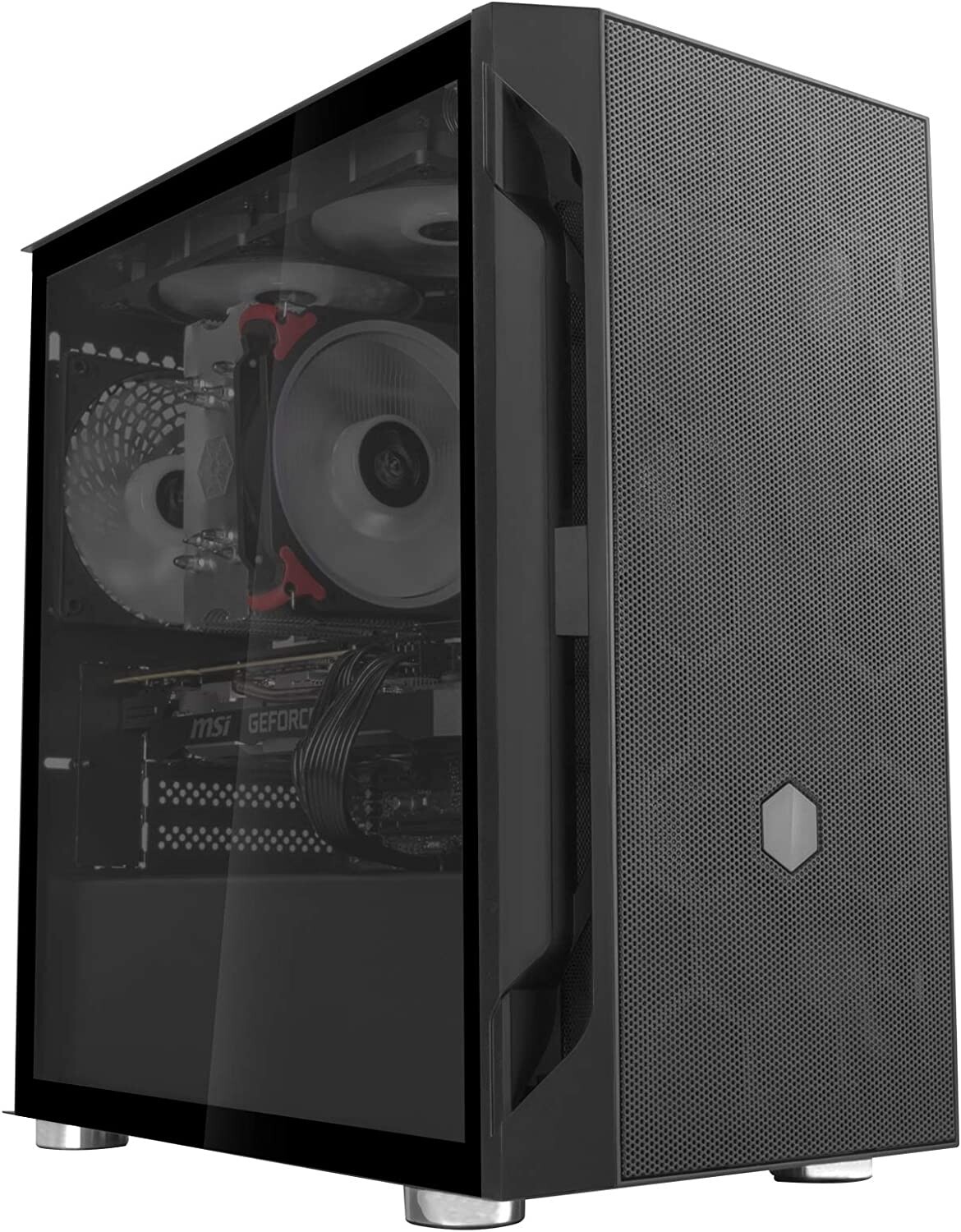 SilverStone Technology FARA H1M Tempered Glass, Black, Mid-Tower Micro-ATX Case