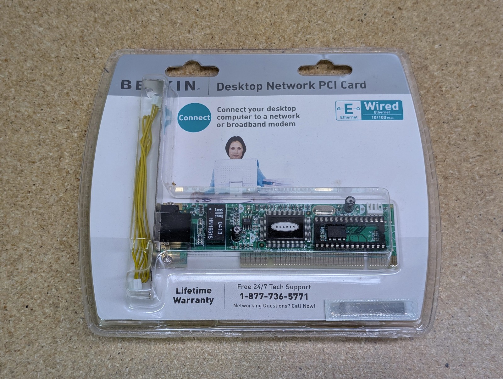 Belkin F5D5000v PCI Desktop Network Card 10/100 Ethernet Wired Adapter – NEW