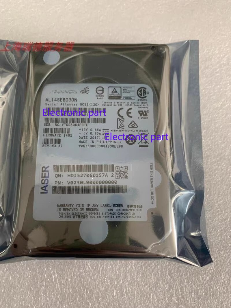 Toshiba AL14SEB030N 300GB 2.5" SAS SFF 10000 RPM 12Gbps Hard Drive New
