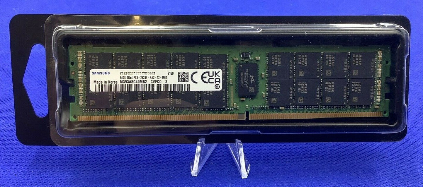 M393A8G40MB2-CVF SAMSUNG 64GB 2RX4 PC4-2933Y 2933 Mbps DDR4 RDIMM MEMORY