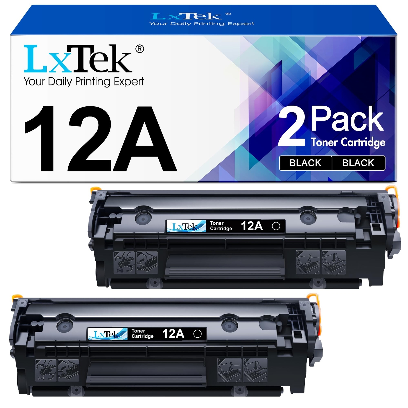 LxTek Compatible Toner Cartridge Replacement for HP 12A Q2612A Compatible wit...