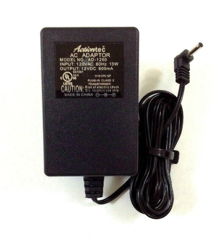 Actiontec Plug-in Class 2 Power Supply, AD-1260, 12V DC 600mA, Genuine