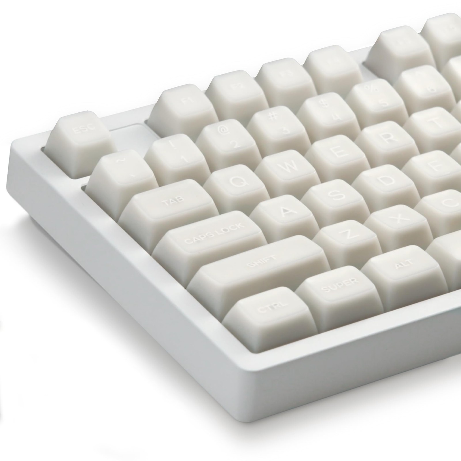 132 PCS XVX White Jade PBT Keycaps MDA Fits 60/65/75/96/100 Percent MX