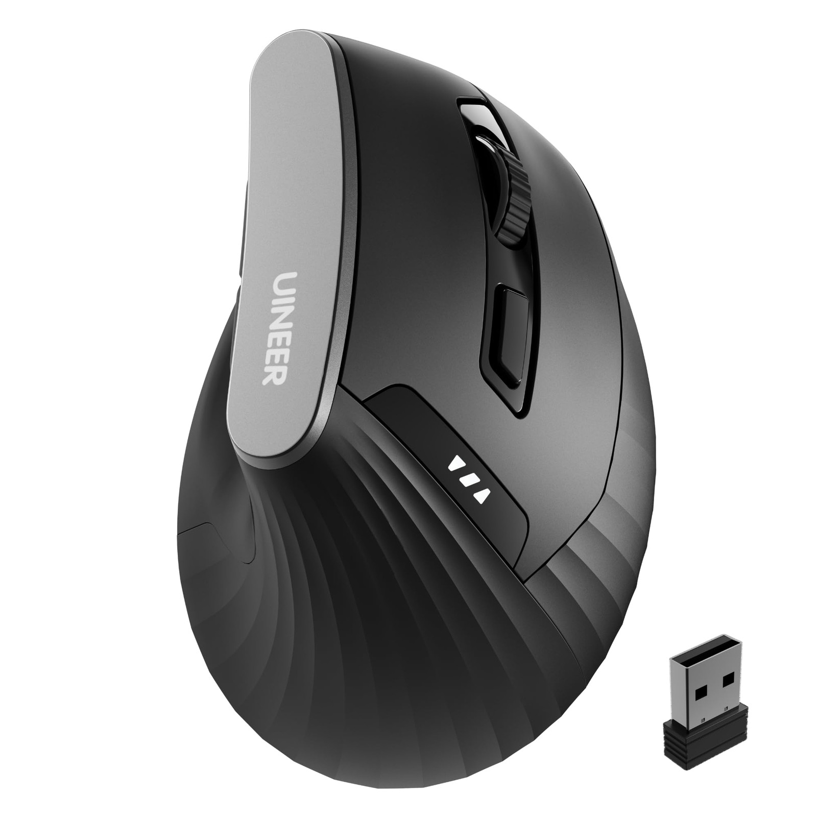Ergonomic Vertical Mouse, 2.4G Wireless Mouse, Rechargeable, 4-DPI
