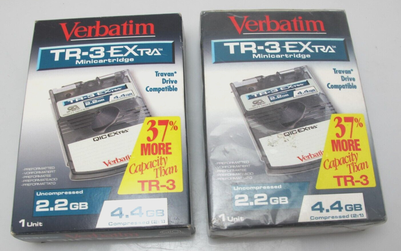 Lot of 2  Box Verbatim TR-3 Extra 2.2/4.4 GB Mini Minicartridge Cartridge