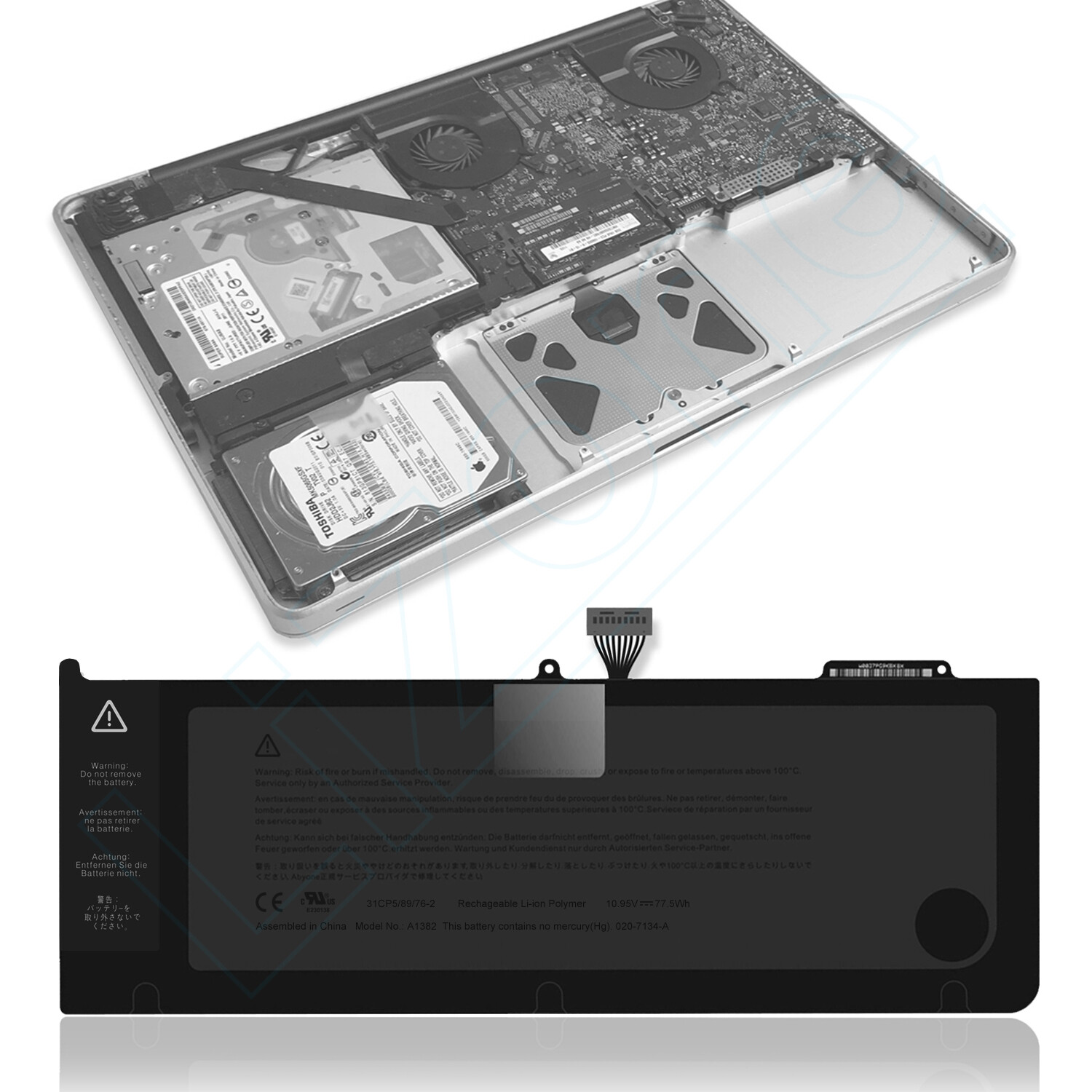 NEW A1382 Battery for Apple MacBook Pro 15" A1286 early 2011 Mid2012 US