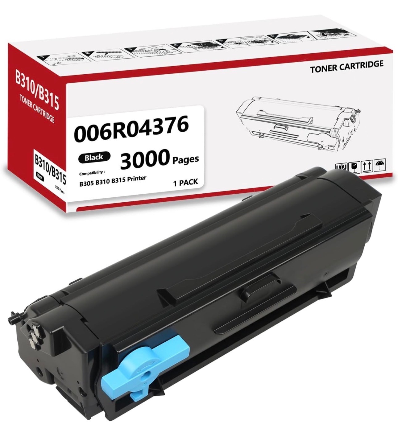 Black Extra High Capacity Toner Cartridge Compatible for Xerox 006R04376