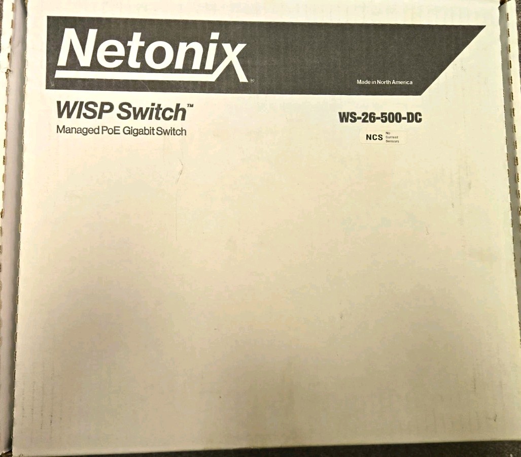Netonix WS-26-500-DC 26 Port Fully Managed PoE Gigabit Rack Mount Switch