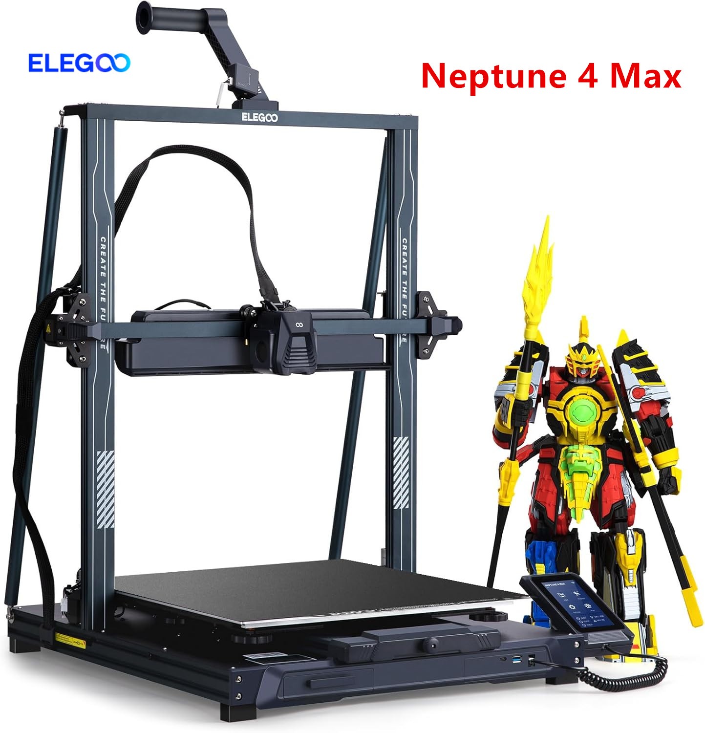 ELEGOO Neptune 4 Max FDM 3D Printer 500mm/s High-Speed with/ Klipper Firmware