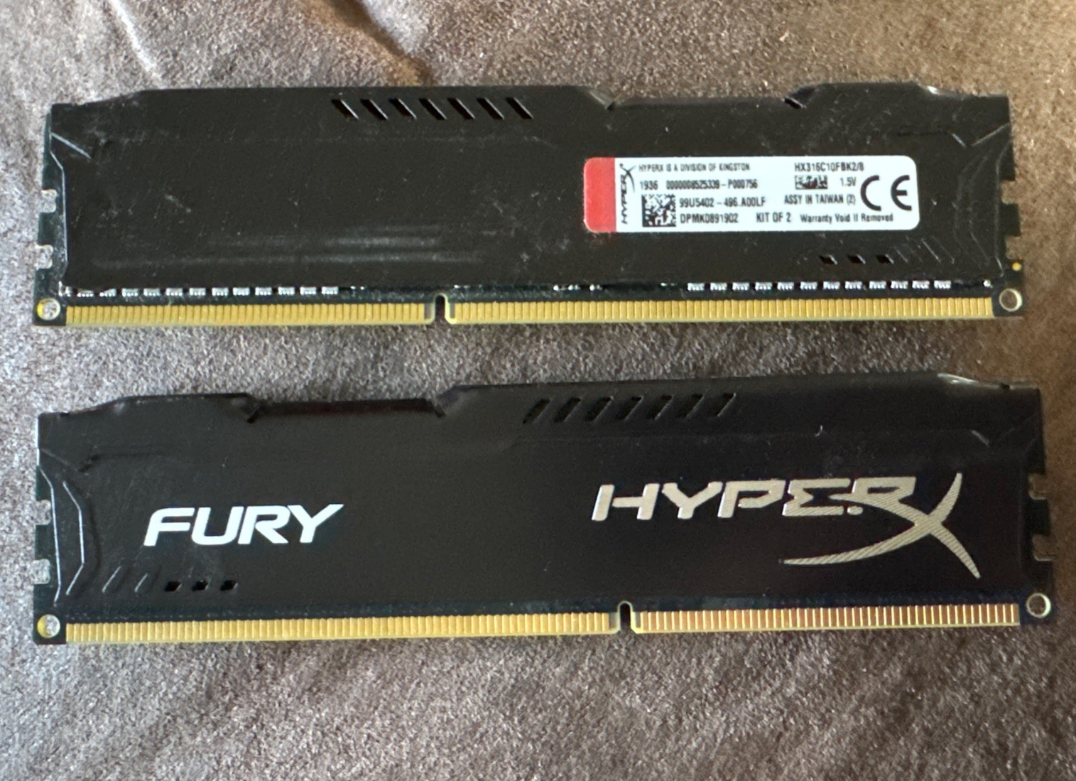 HyperX Fury HX316C10FBK2/8 8GB (4GB 512M x 64-Bit x 2 pcs.) DDR3-1600 