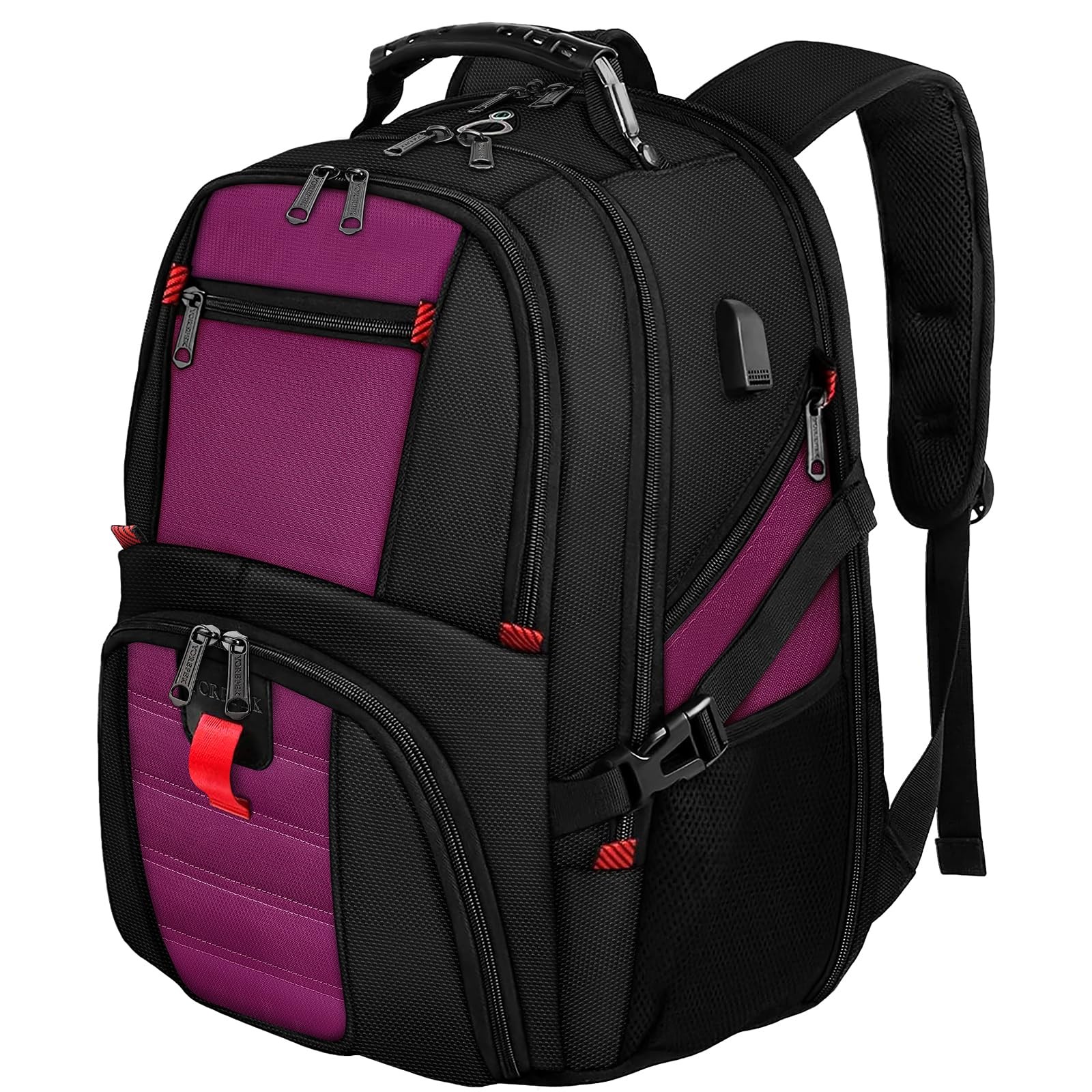 YOREPEK Travel Backpack, Extra Large 50L Laptop Backpacks for 17 inch, Purple 