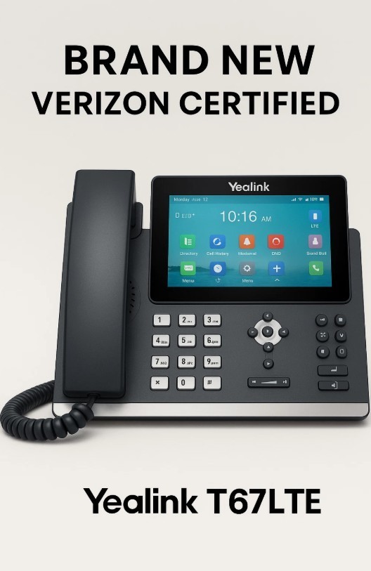 Yealink T67LTE 4G LTE Desk Phone (Verizon Wireless) Sealed in Box