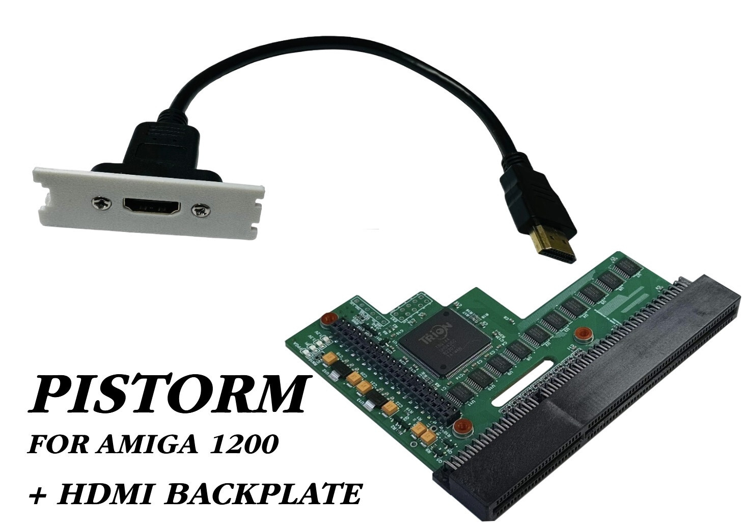 PiStorm32 Lite for Commodore Amiga 1200 + HDMI Back plate Pistorm A1200