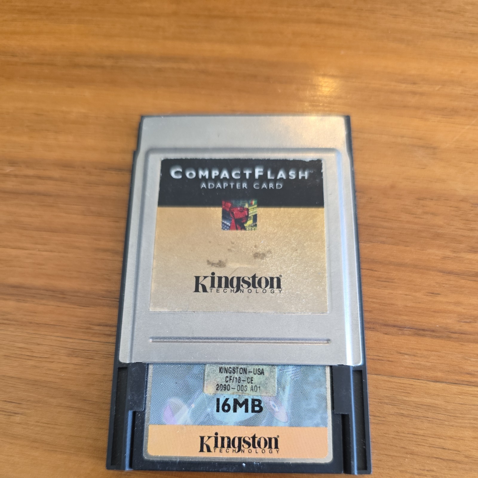 Vintage Kingston Compact Flash CF PC Card Adapter w/16MB