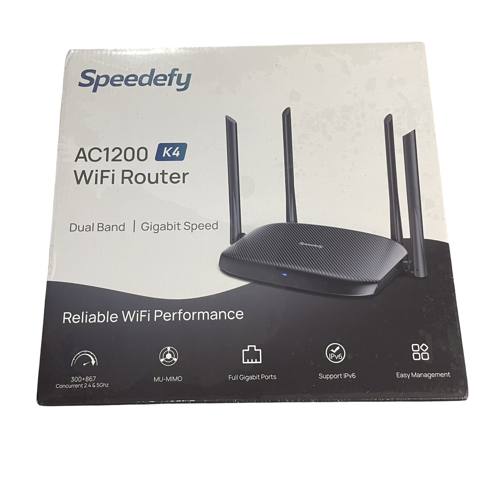 Speedefy WiFi Router for Home, AC1200 Gigabit Dual Band Computer Routers for Wir