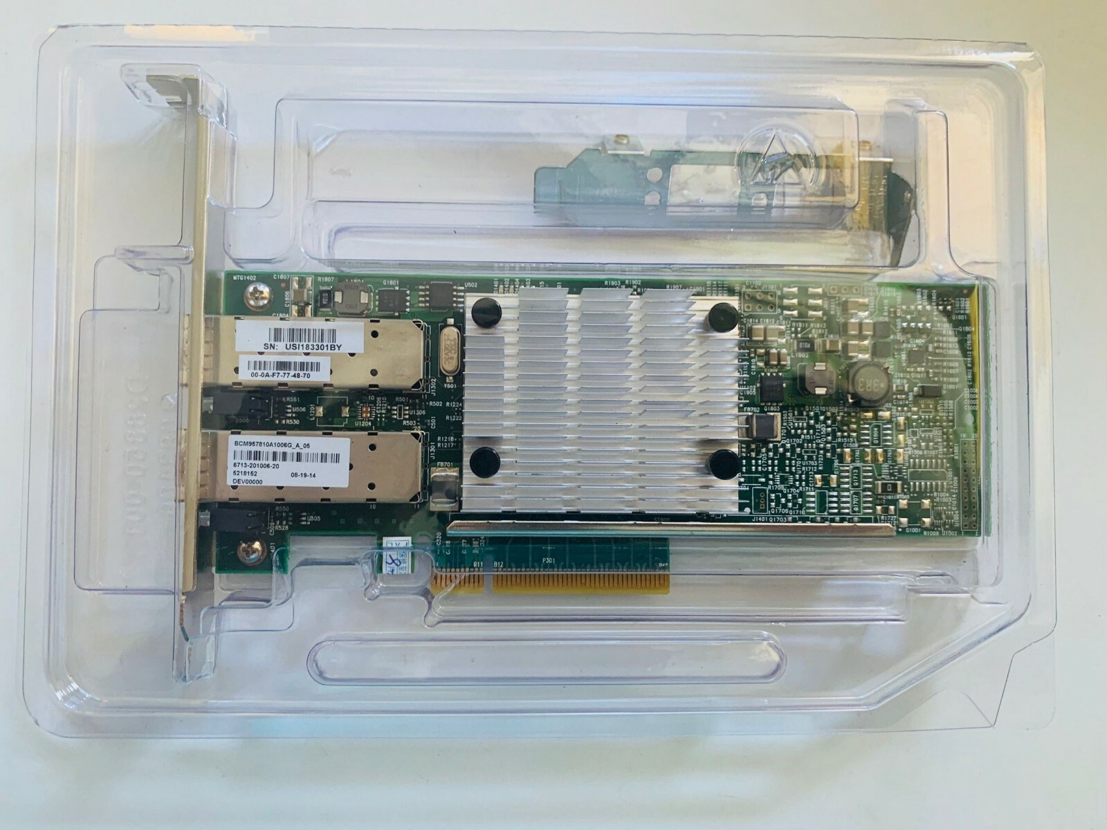 Broadcom 57810 10GB PCIe x8 Dual Port SFP Host Bus Adapter BCM957810A1006G
