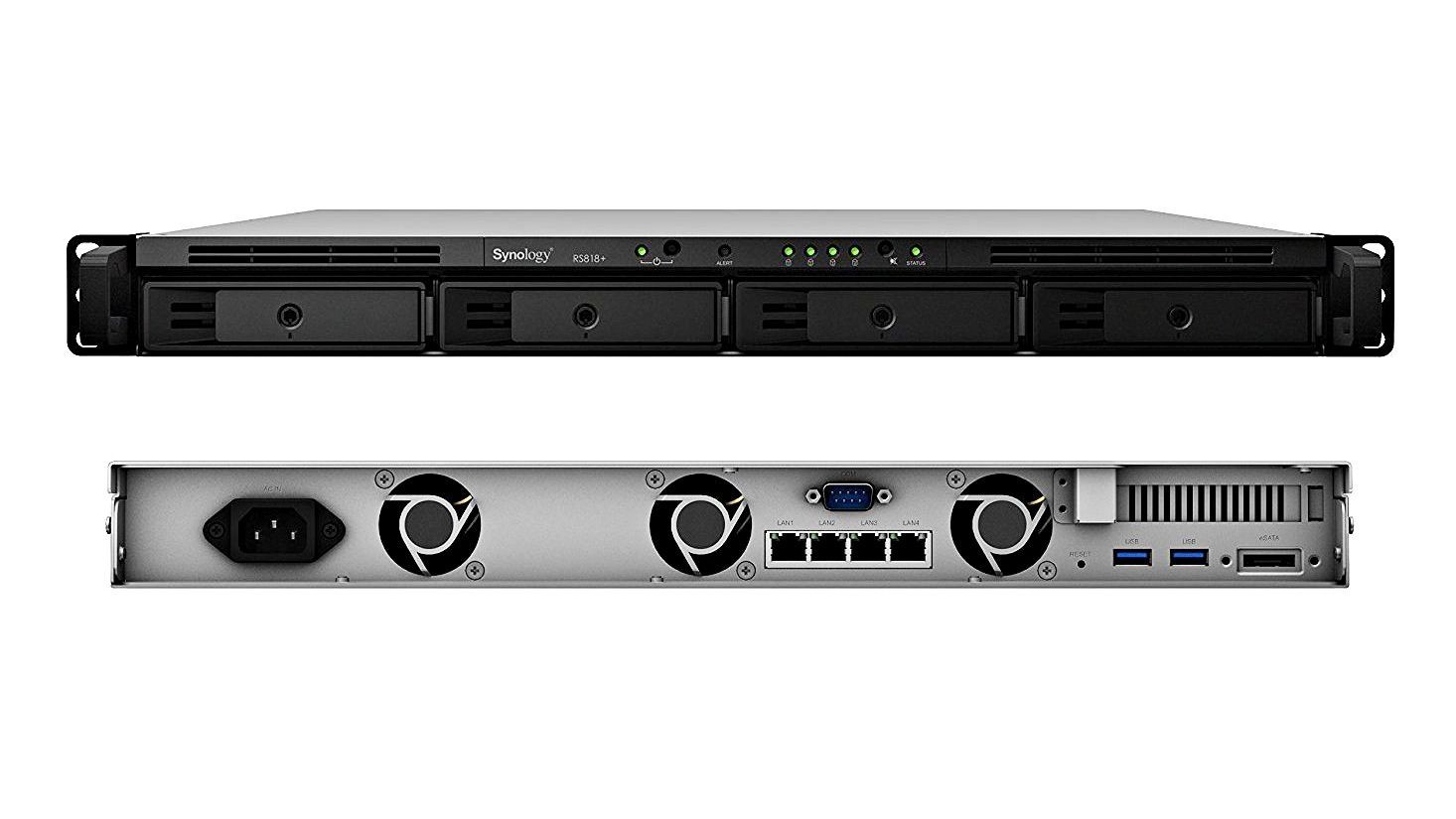 Synology RS818RP+ & RX418 1U Rack NAS Bundle | 160TB (8x 20TB Drives) | ReadDesc