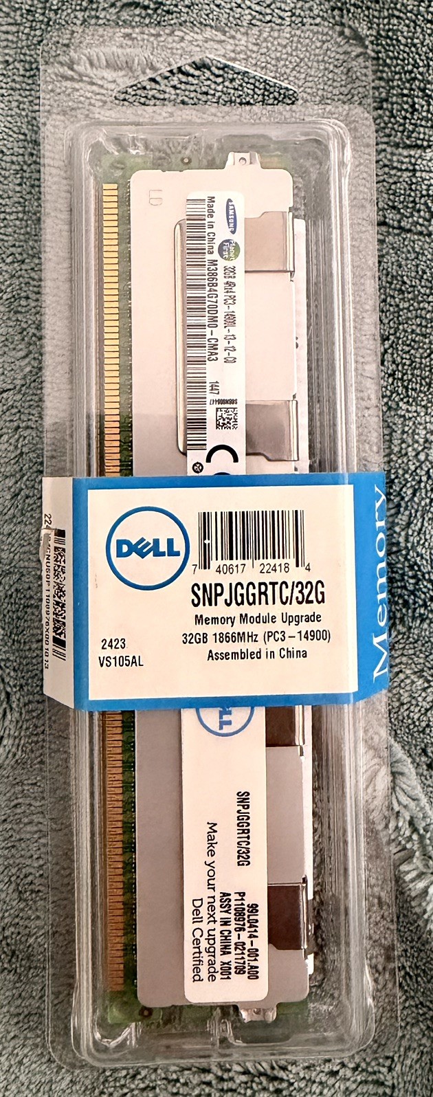 Dell Memory Module - 32GB - DDR3 SDRAM - PC-14900 SNPJGGRTC/32G