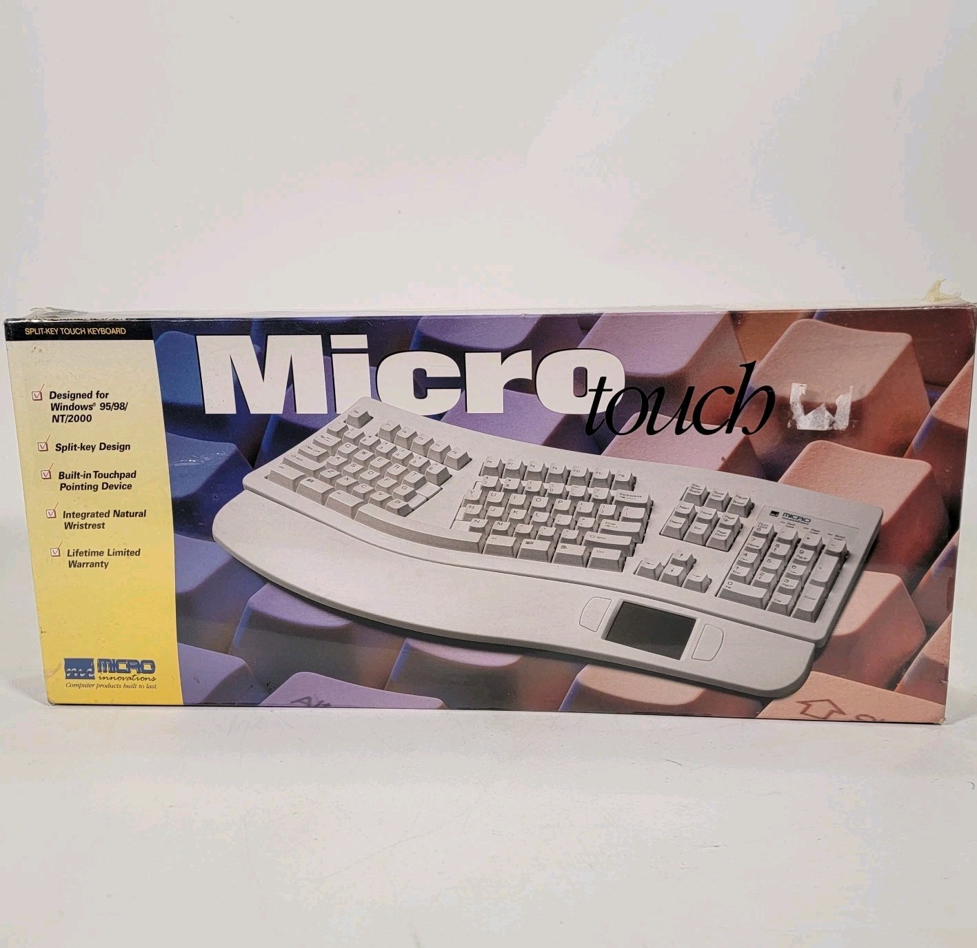 Vtg Micro Innovations Win95/98 Split Key PS/2 Serial Keyboard KB98T NEW OldStock