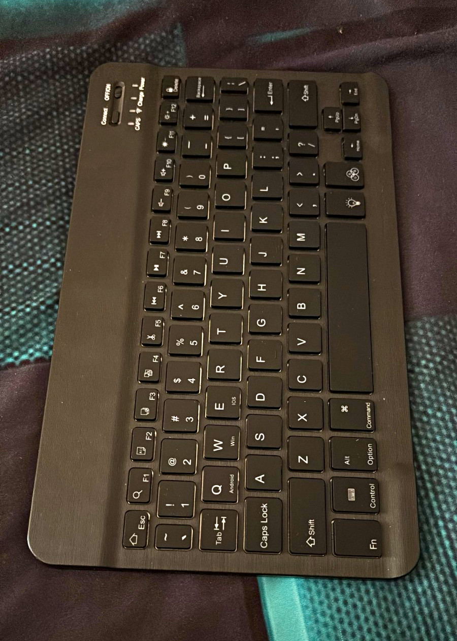 Mini Portable Bluetooth Wireless Keyboard QWERTY English Black Plastic