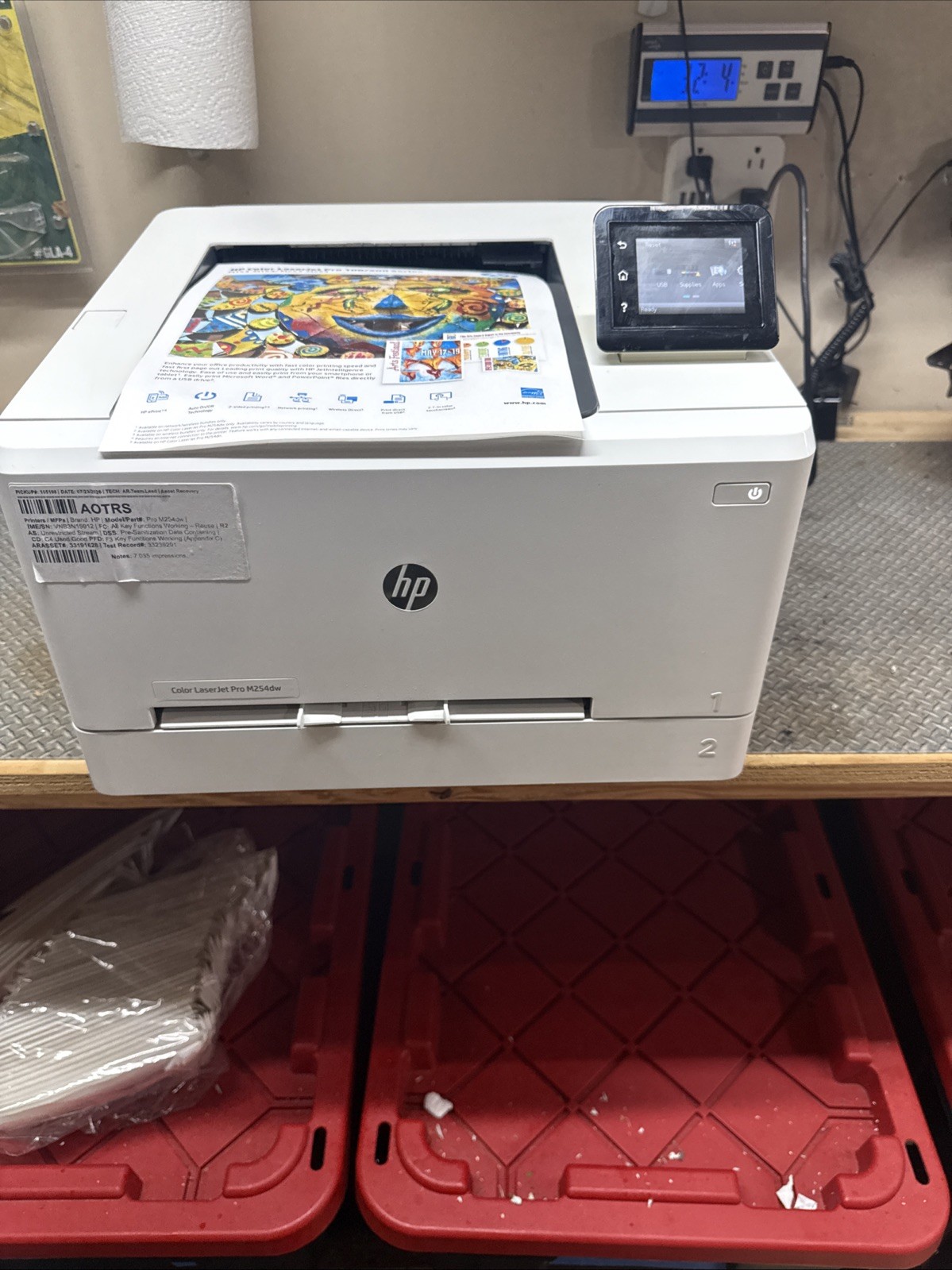 HP LaserJet Pro M254dw Wifi Color Laser Printer, Works W/Alexa And New Toner