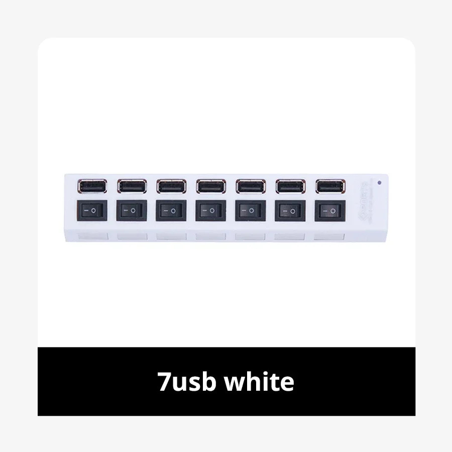 Switch Extension Hub 7-port USB2.0 Hub Computer USB Extension Hub One Drag Seven