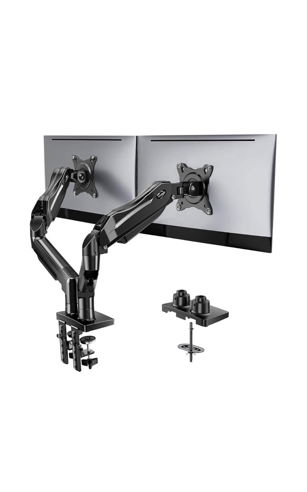 HUANUO FlowLift Dual Monitor Mount for 13–32" Screens, 13–32", Black