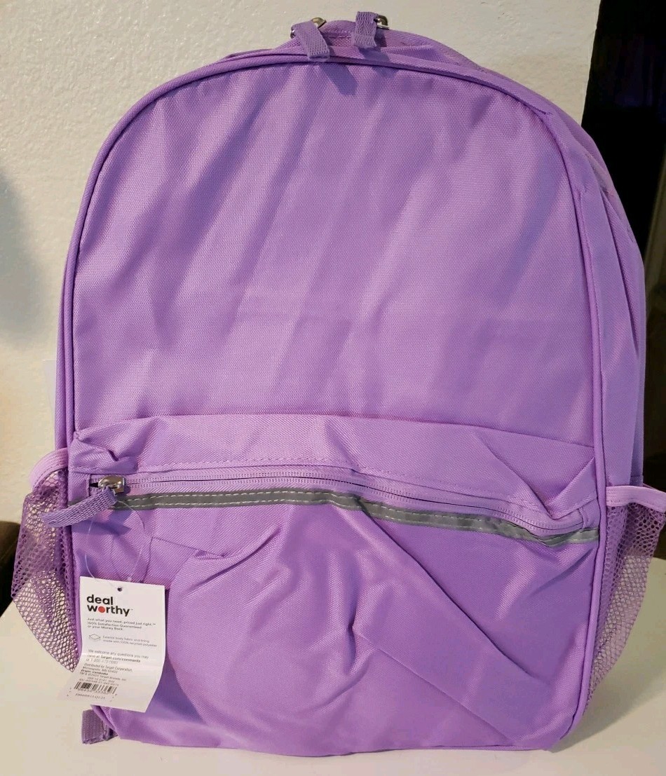 Deal Worthy Lavender Backpack Fits 15" Laptop • Lightweight School Travel Bag