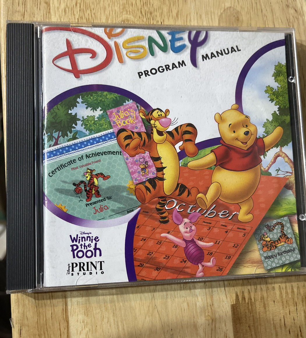Disney Winnie the Pooh Print Studio CD-Rom.