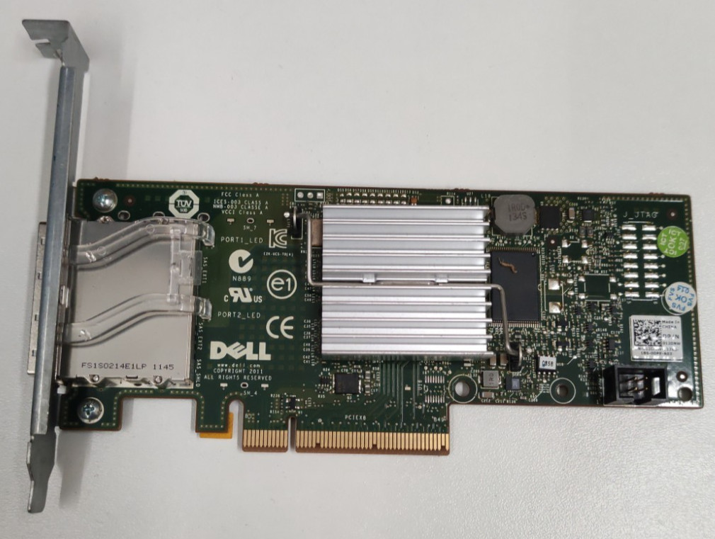 DELL UCS-70 Dual Port 6Gb/s PCIe x8 SAS/SATA Server Adapter DP/N 0D687J, 012DNW