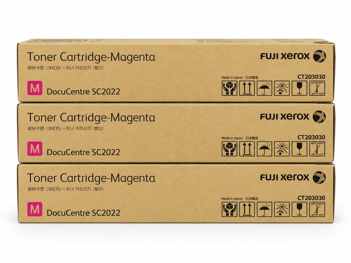 3x Genuine Fuji Xerox CT203030 Magenta Toner DocuCentre SC2022 MPS - Brand New
