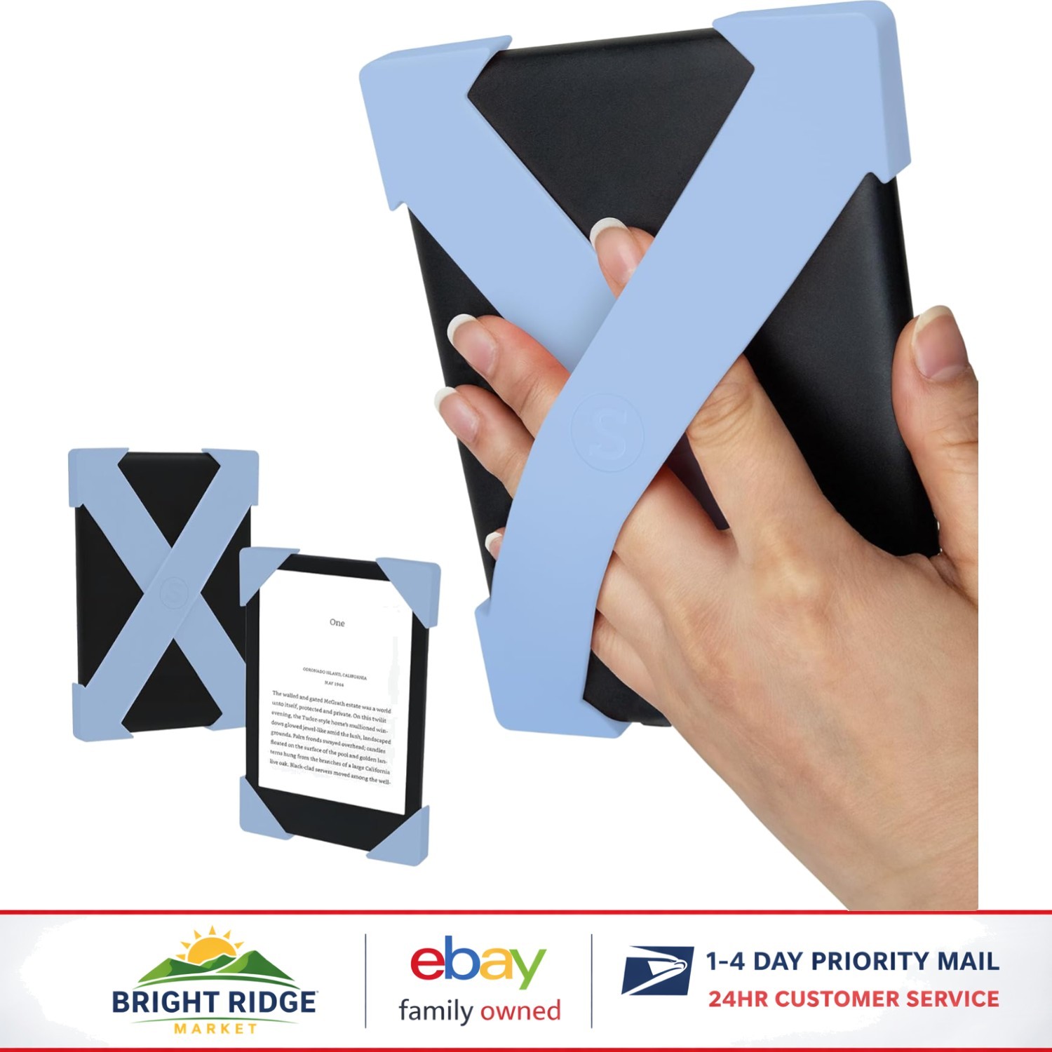 Durable Silicone Hand Straps for 6" Paperwhite & Kobo eReaders - Ergonomic Fit