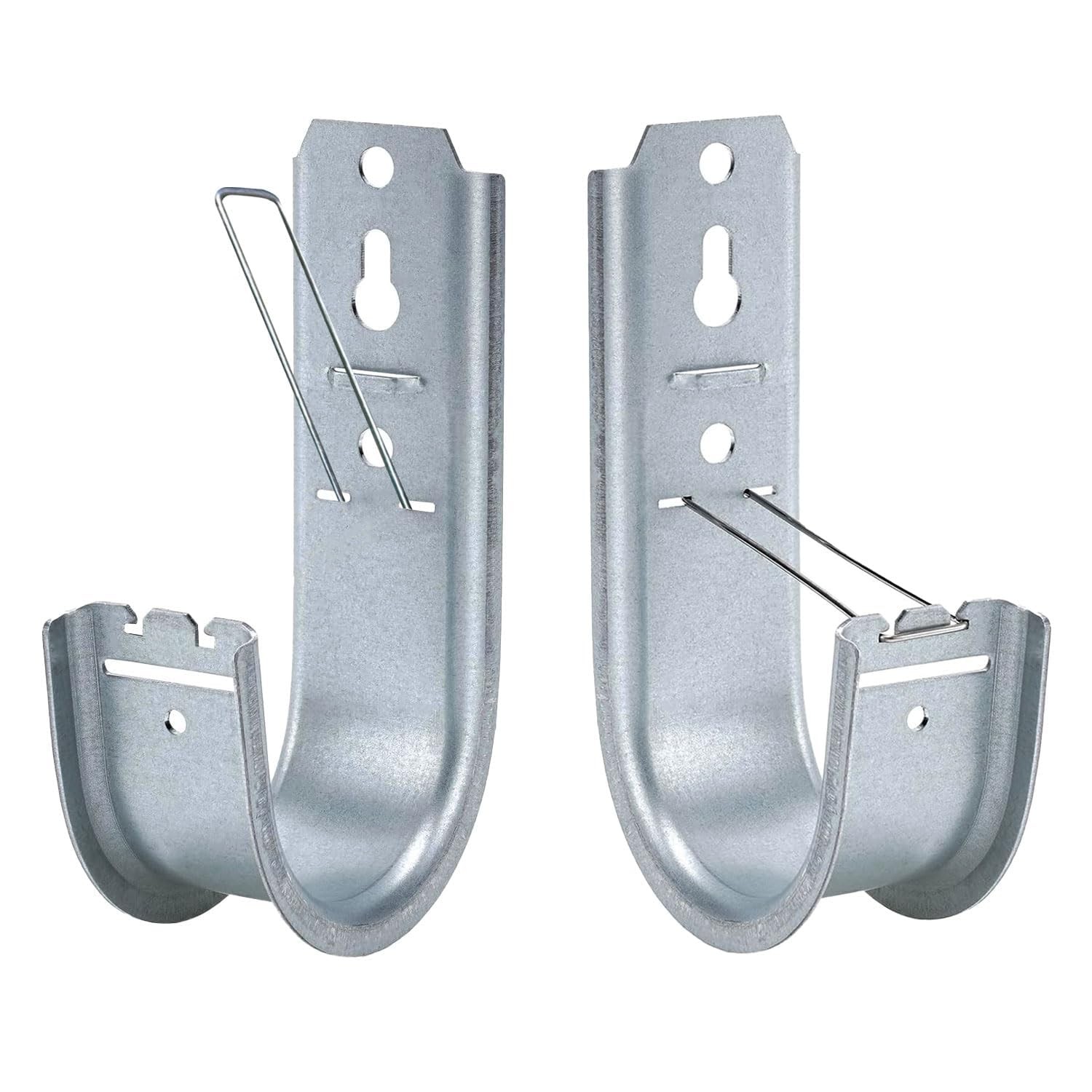 25 Pack 2 Inch Galvanized Steel Cable Support JHooks With Retainer Clips