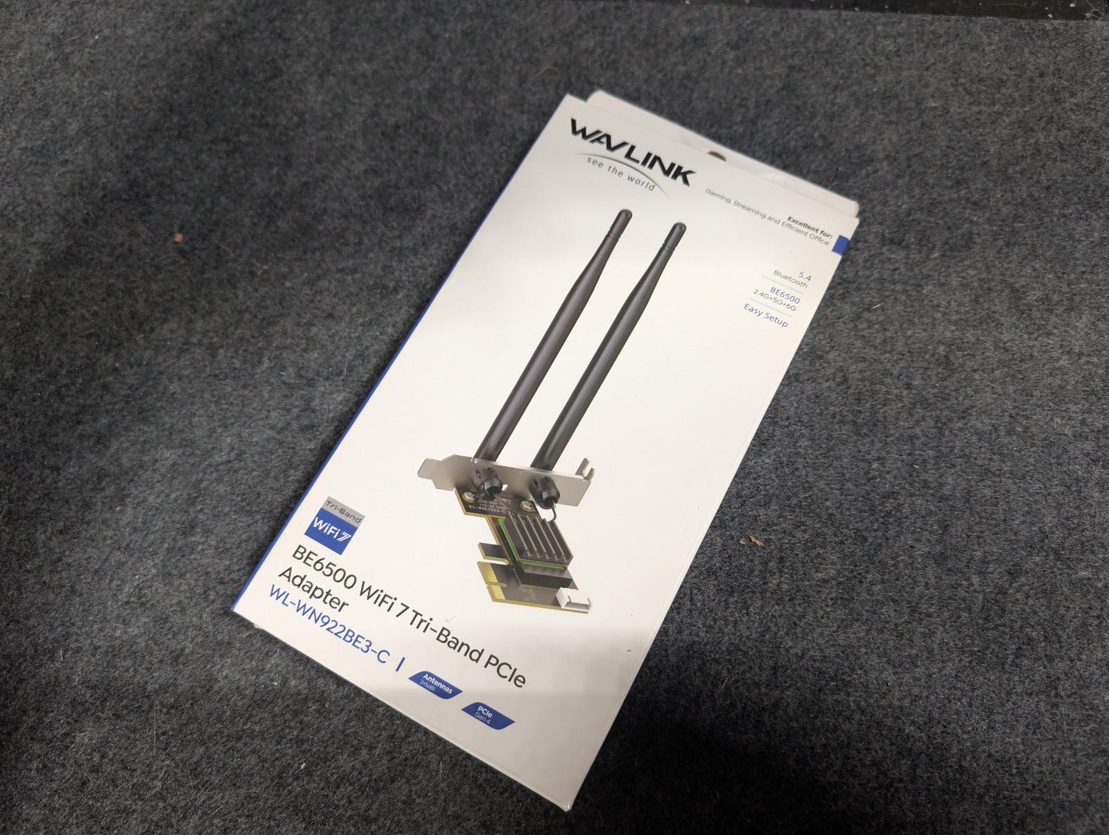 WAVLINK WiFi 7 BE6500 WiFi Card with Bluetooth 5.4 for Desktop PC 