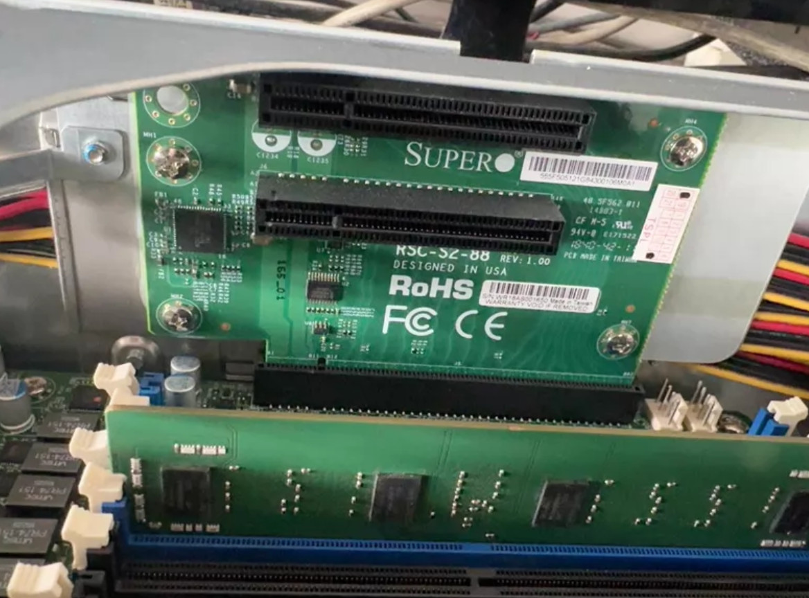 Used Supermicro 2U PCI-E expansion card RSC-S2-88 Version 1.0 w/ bracket cage