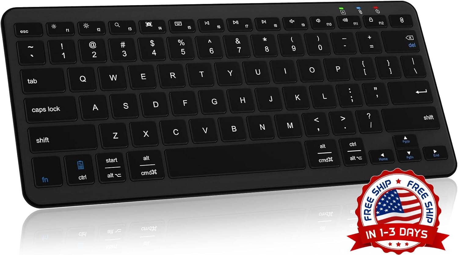 Teclado Bluetooth Inalámbrico Recargable para iPad, iPhone, Android, Windows NEW