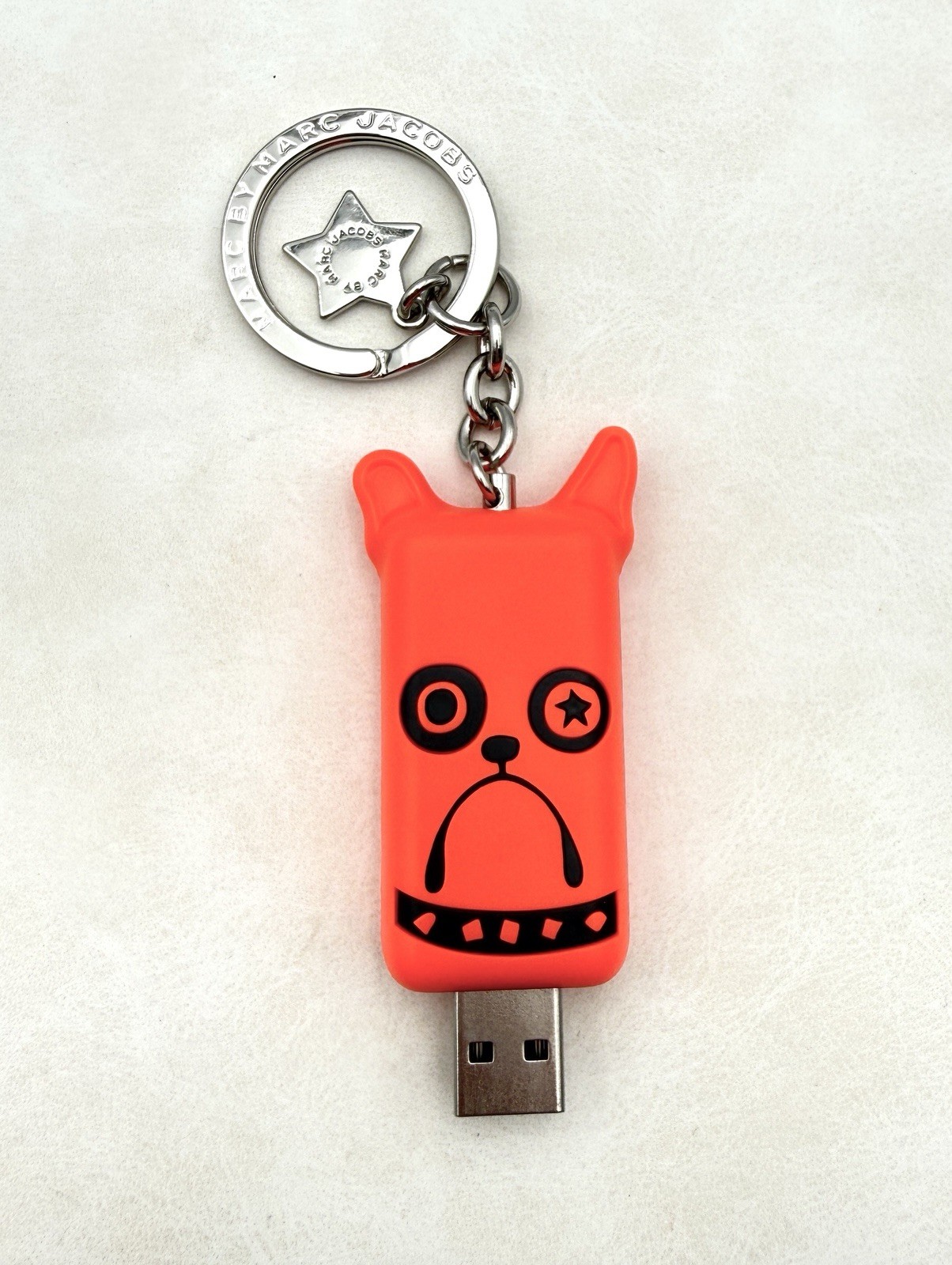 Marc by Marc Jacobs Orange Dog USB Stick Flash Drive Keychain 2GB New