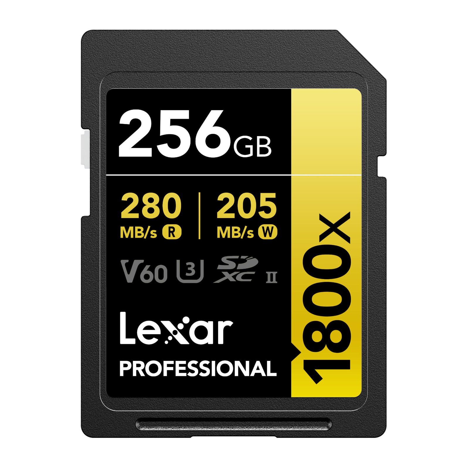 Lexar 256GB Professional 1800x UHS-II SDXC Memory Card (GOLD Series)
