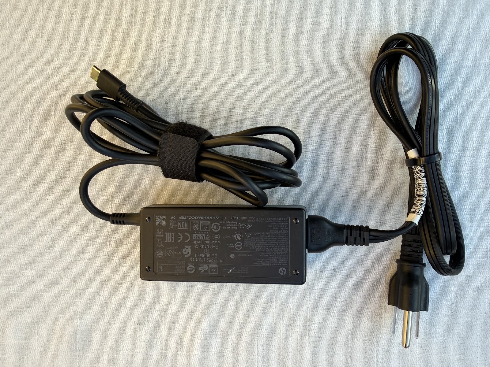 Genuine HP 45W USB-C PD Charger TPN-CA20 L43407-001 Tested Working