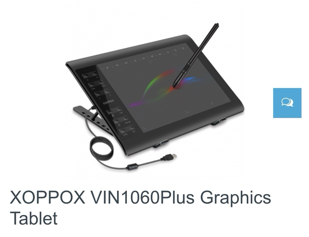 Xoppox Graphics Drawing Tablet Battery-Free Pen Tablet Model VIN1060Plus New
