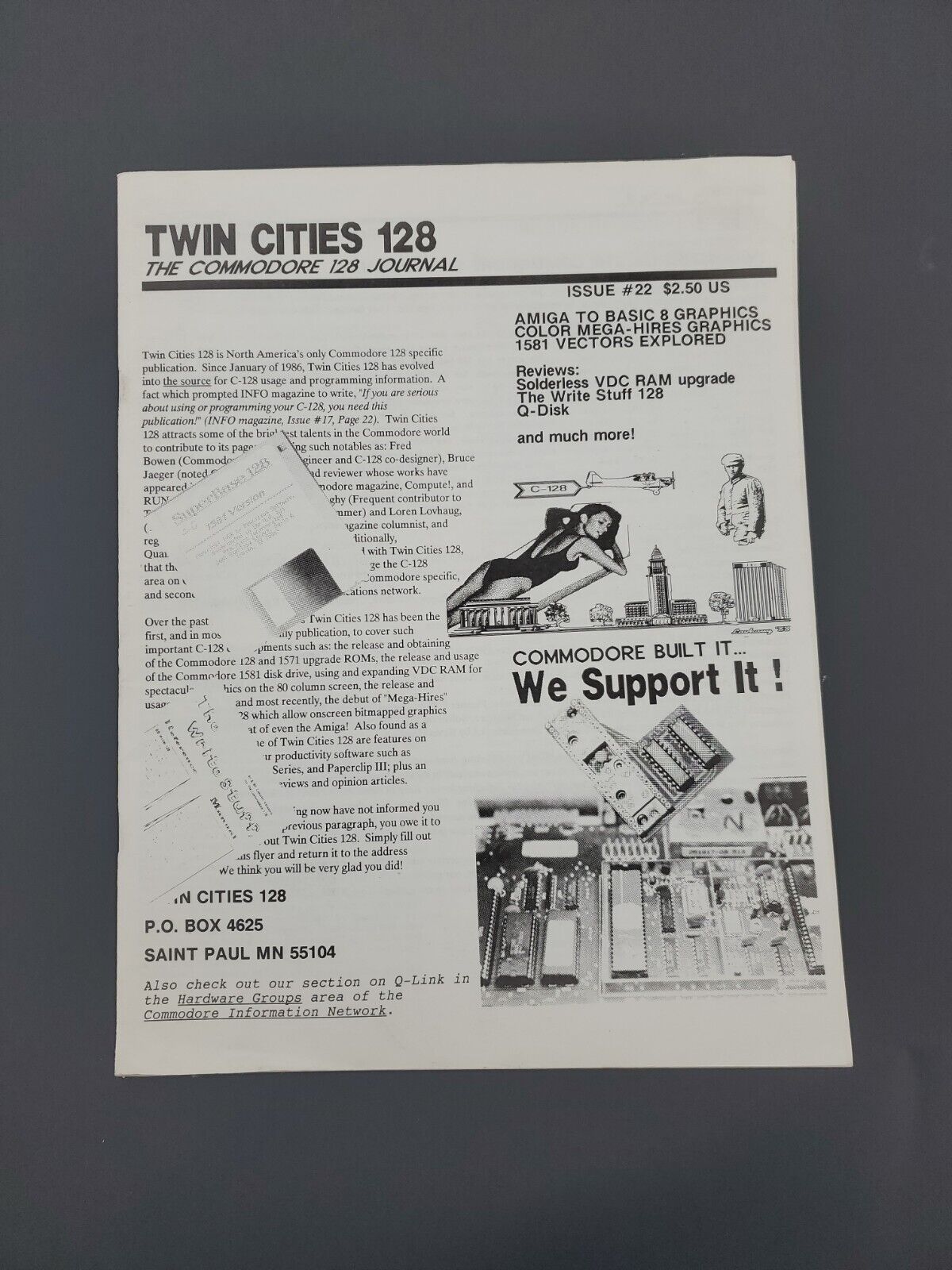 Vintage \'98 Issue 22 Twin Cities 128 The commodore 128 Journal Computer Magazine