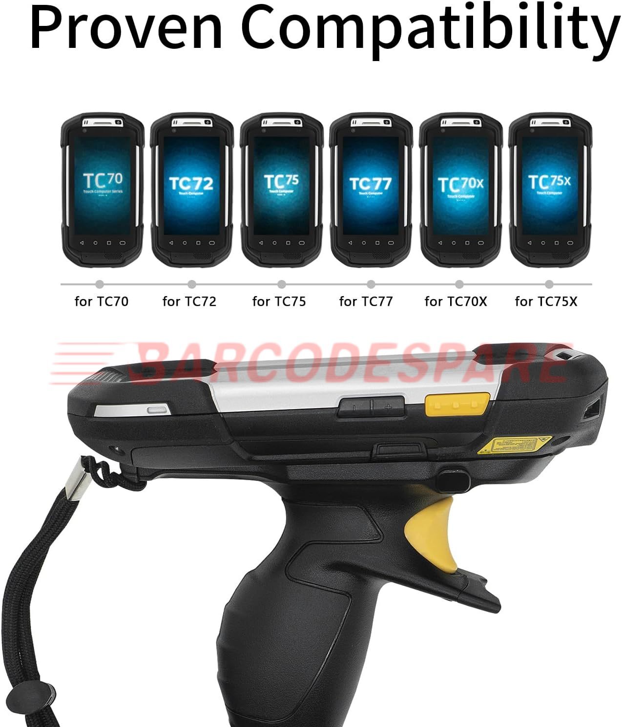 For Zebra TC70 TC70X TC72 TC77 Snap On Trigger Pistol NO-OEM (TRG-TC7X-SNP1-02)