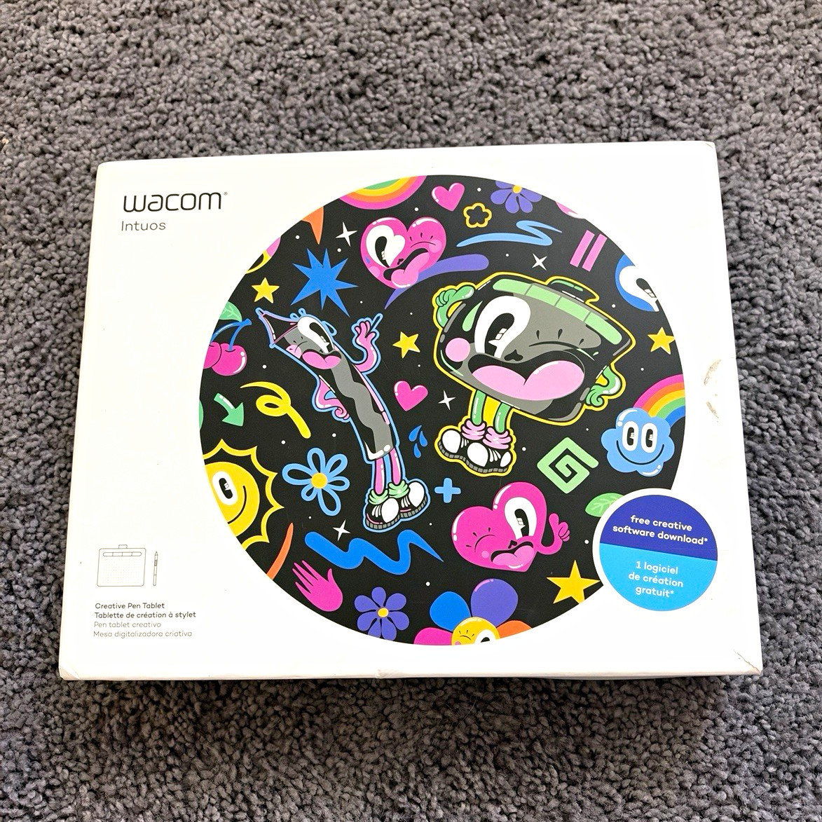 2 Wacom Intuos Graphics Drawing Tablets, Black, Pen Stylus & USB Cable