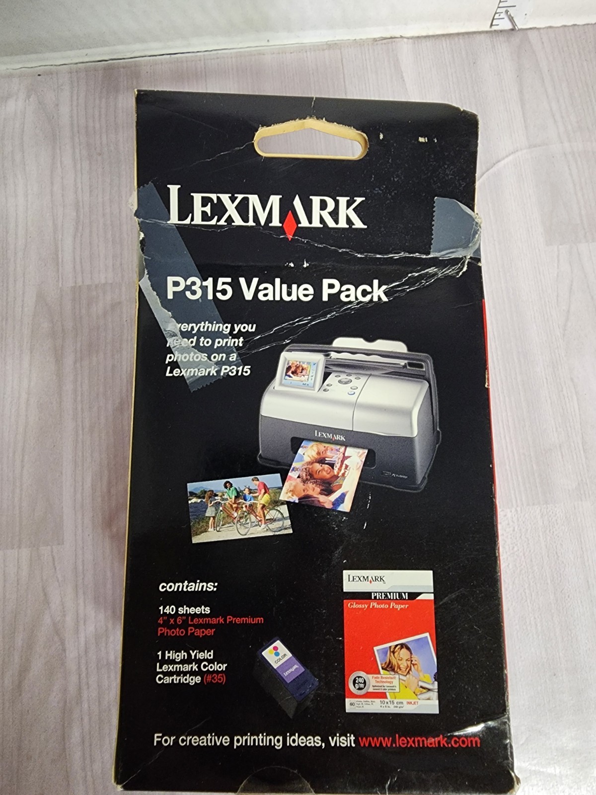 P315 Printer Value Pack 35 Color Cartridge, 140 Sheets of 4" X 6" New Open Box