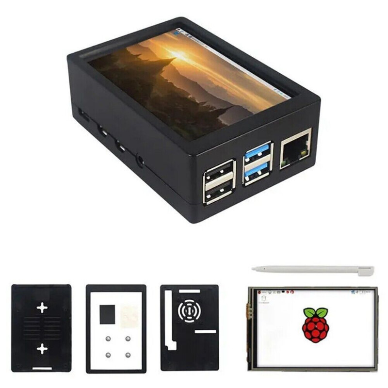Host Pi 4B Ubuntu System With Case 3.5 Inch Kali Linux System LCD Display NEW