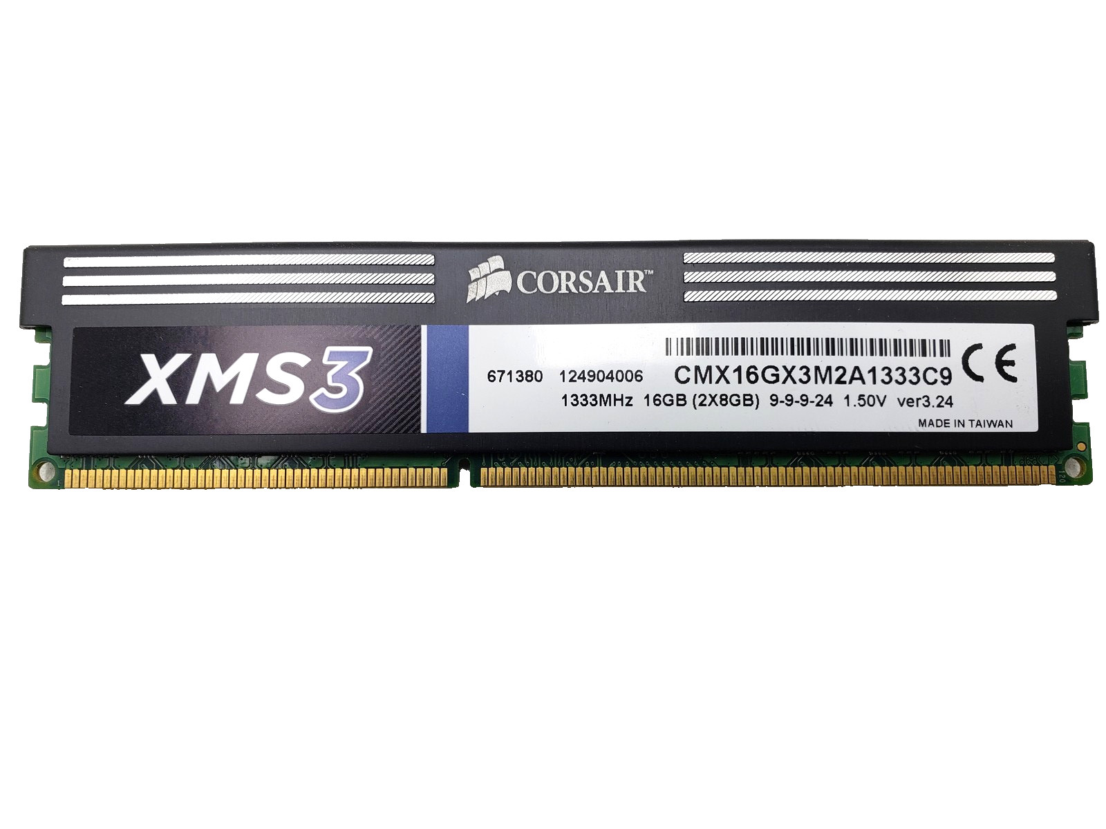 Corsair XMS3 CMX16GX3M2A1333C9 16GB DDR3 1333MHz Desktop Memory.
