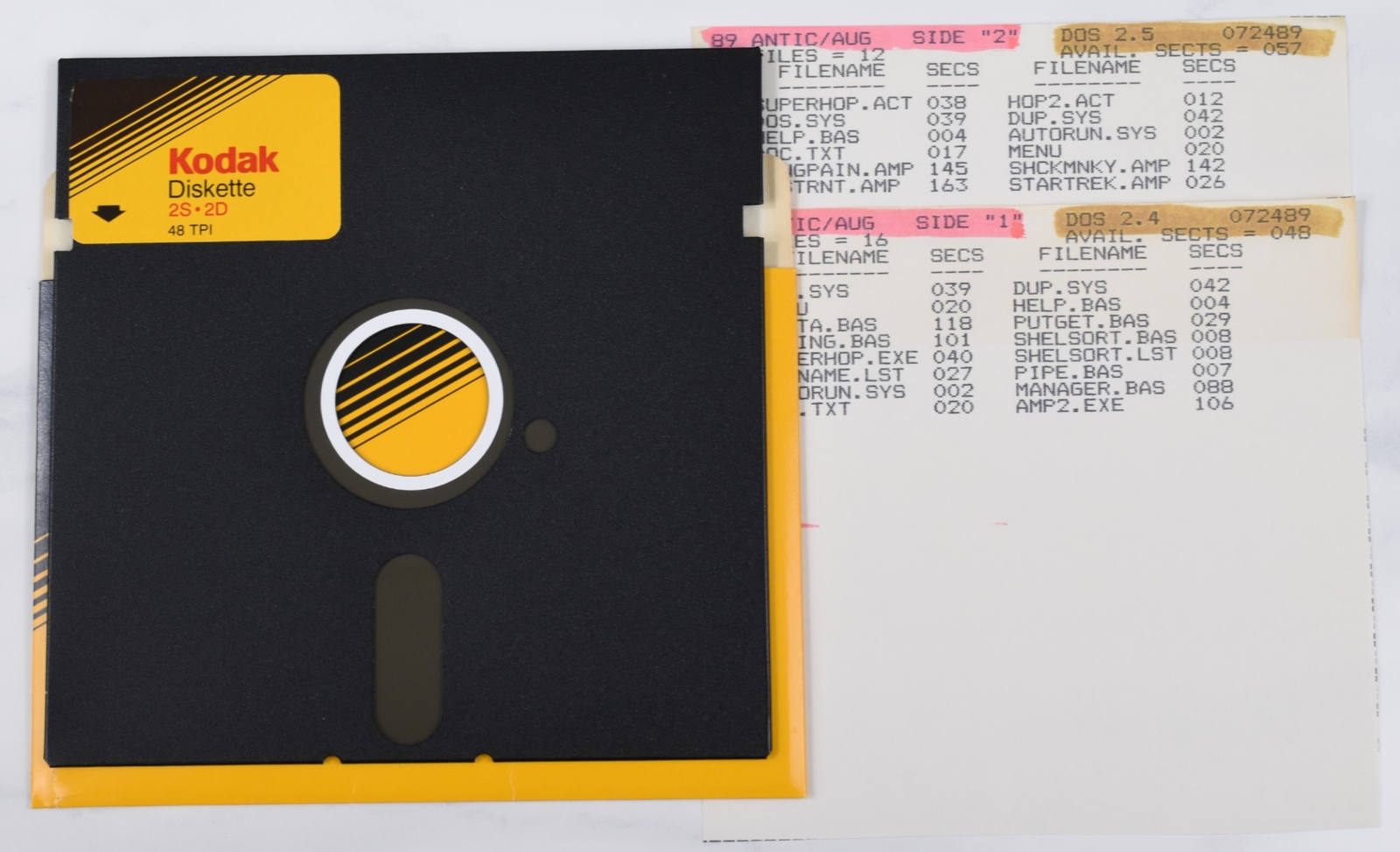 Vtg Kodak Computer Floppy Disk-Collectible, Untested, As-Is (Atari Antic Aug 89)
