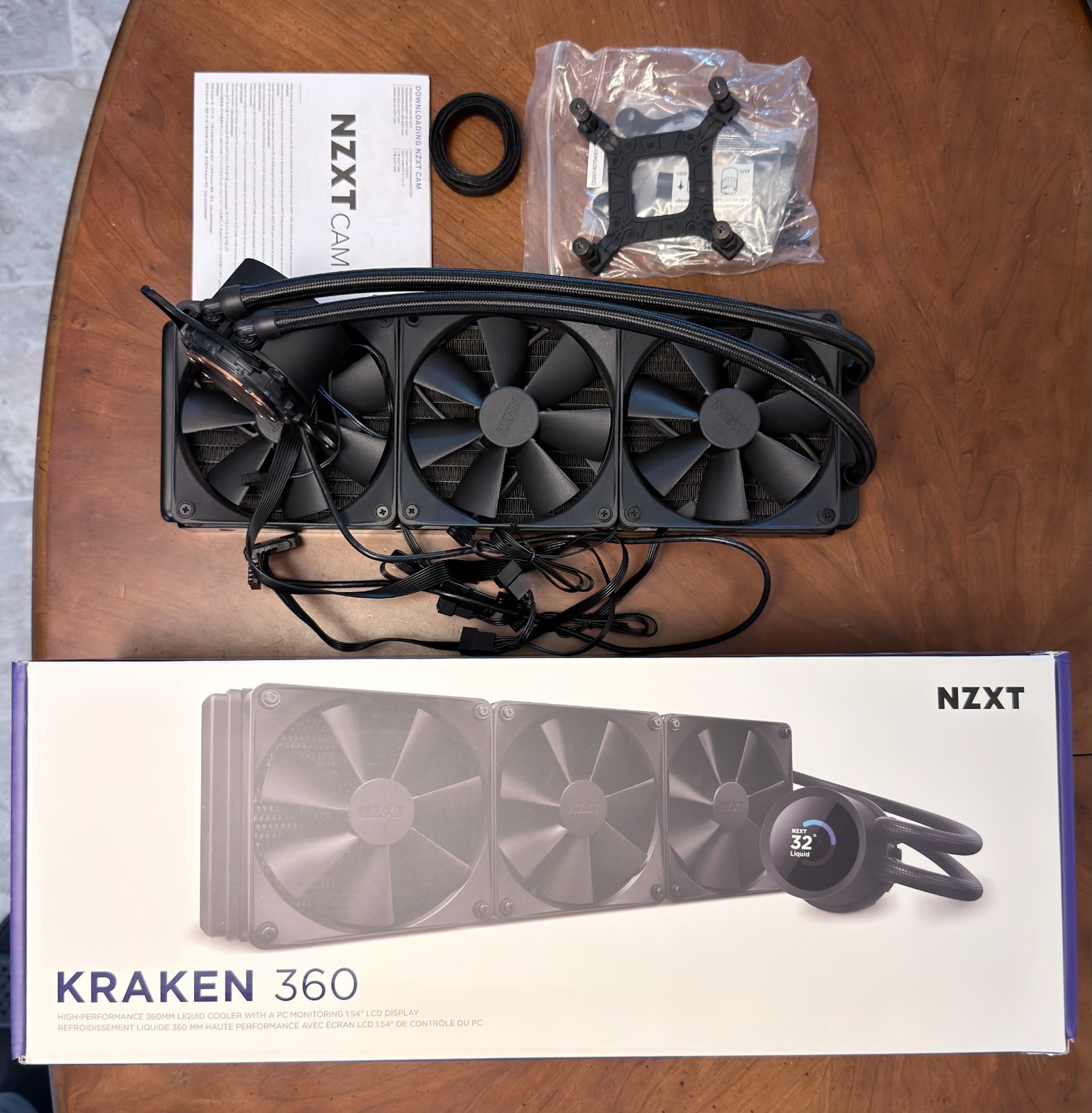 NZXT Kraken 360 AIO Liquid Cooler (Modelo: RL-KN360-B1) (USE\Fully Functional)