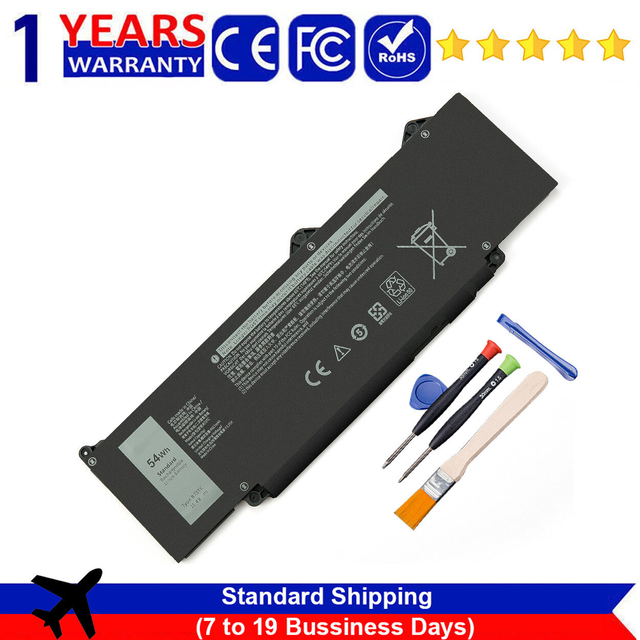 R73TC GTG7N Battery For Dell Latitude 3340 3440 3540 3480 3580 5340 5440 5540